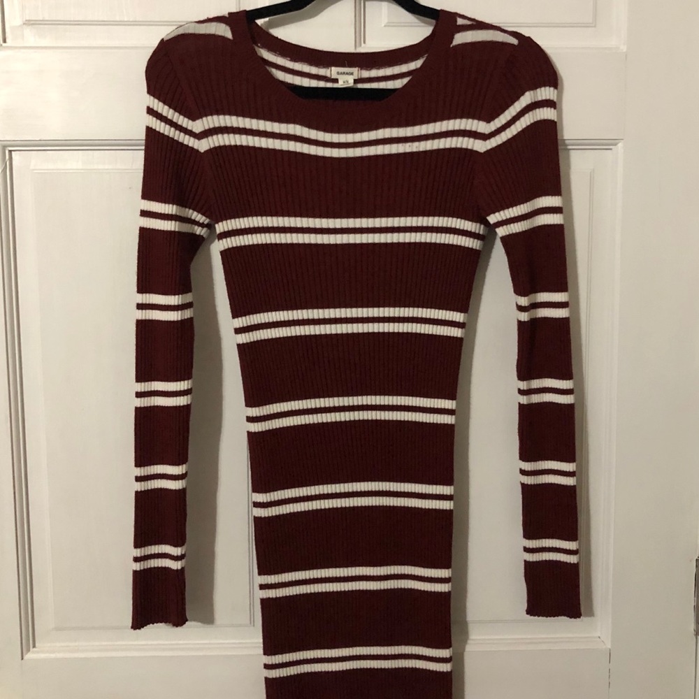 🍂GARAGE Striped Log Sleeve Dress🍂